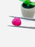 Pink Tourmaline Heart 13x13 mm Cabochon - Code D2- Origin Congo mines - Weight 8.84 carats - Natural Tourmaline Cabs