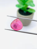 Pink Tourmaline Heart 15x15 mm Cabochon - Code D3- Origin Congo mines - Weight 11.57 carats - Natural Tourmaline Cabs