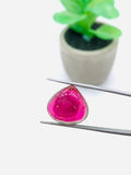 Pink Tourmaline Heart 17x16 mm Cabochon - Code D4 - Origin Congo mines - Weight 13.25 carats - - Natural Tourmaline Cabs