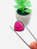 Pink Tourmaline Heart 17x16 mm Cabochon - Code D4 - Origin Congo mines - Weight 13.25 carats - - Natural Tourmaline Cabs