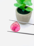 Pink Tourmaline Heart 15x15 mm Cabochon - Code D5- Origin Congo mines - Weight 12.65 carats - - Natural Tourmaline Cabs