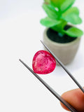 Pink Tourmaline Heart 15x15 mm Cabochon - Code D5- Origin Congo mines - Weight 12.65 carats - - Natural Tourmaline Cabs