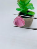 Pink Tourmaline Heart 18x17 mm Cabochon - Code D7 - Origin Congo mines - Weight 12.13 carats - Natural Tourmaline Cabs