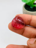 Pink Tourmaline Heart 20x20 mm Cabochon - Code D8- Origin Congo mines - Weight 14.82 carats - Natural Tourmaline Cabs