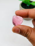 Pink Tourmaline Heart 20x20 mm Cabochon - Code D8- Origin Congo mines - Weight 14.82 carats - Natural Tourmaline Cabs