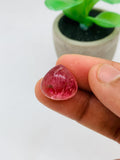 Pink Tourmaline Heart 16.5x16 mm Cabochon - Code D9- Origin Congo mines - Weight 14.15 carats - Natural Tourmaline Cabs