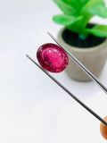 Pink Tourmaline Oval 12x15 mm Cabochon - Code D13 - Origin Congo mines - Weight 11.70 carats - Natural Tourmaline Cabs