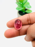Pink Tourmaline Oval 13.5x18.5 mm Cabochon - Code D15- Origin Congo mines - Weight 19.57 carats - Natural Tourmaline Cabs