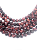 14mm Red Tiger Eye Round Beads- AAA Quality- Wholesale Tiger Eye Beads- Red Tiger Eye Beads -20 cm Length