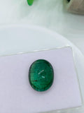 Green Tourmaline Oval 14X17.5 mm Cabochon - Code D22 - Origin Congo mines - Weight 17.85 carats - Natural Tourmaline Cabs