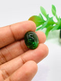 Green Tourmaline Oval 13X17 mm Cabochon - Code D23 - Origin Congo mines - Weight 14.66 carats - Natural Tourmaline Cabs