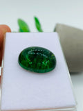 Green Tourmaline Oval 15.5X20.5 mm Cabochon - Code D24 - Origin Congo mines - Weight 26.40 carats - Natural Tourmaline Cabs
