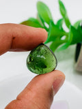 Green Tourmaline Heart 16x16 mm Cabochon - Code D25 - Origin Congo mines - Weight 16.36 carats - Natural Tourmaline Cabs