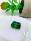 Green Tourmaline Rectangle 17x13 mm Cabochon - Code D26 - Origin Congo mines - Weight 20.65 carats - Natural Tourmaline Cabs