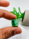 Green Tourmaline Rectangle 14x12 mm Cabochon - Code D27 - Origin Congo mines - Weight 14.81 carats - Natural Tourmaline Cabs
