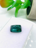 Green Tourmaline Rectangle 15x11 mm Cabochon - Code D28 - Origin Congo mines - Weight 11.82 carats - Natural Tourmaline Cabs
