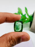 Green Tourmaline Rectangle 15.8x12 mm Cabochon - Code D29 - Origin Congo mines - Weight 14.12 carats - Natural Tourmaline Cabs