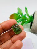 Green Tourmaline Rectangle 15.8x12 mm Cabochon - Code D29 - Origin Congo mines - Weight 14.12 carats - Natural Tourmaline Cabs