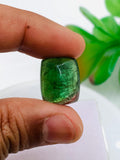 Green Tourmaline Rectangle 17x14 mm Cabochon - Code D31 - Origin Congo mines - Weight 18.97 carats - Natural Tourmaline Cabs