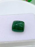 Green Tourmaline Rectangle 14x12 mm Cabochon - Code D32 - Origin Congo mines - Weight 15.85 carats - Natural Tourmaline Cabs