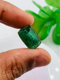 Green Tourmaline Rectangle 16.5x11 mm Cabochon - Code D33 - Origin Congo mines - Weight 12.35 carats - Natural Tourmaline Cabs