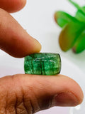 Green Tourmaline Rectangle 16x10 mm Cabochon - Code D34 - Origin Congo mines - Weight 10.24 carats - Natural Tourmaline Cabs