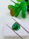 Green Tourmaline Rectangle 13x13 mm Cabochon - Code D35 - Origin Congo mines - Weight 9.6 carats - Natural Tourmaline Cabs