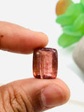 Pink Tourmaline Rectangle 15x12 mm Cabochon - Code D42- Origin Congo mines - Weight 8.52 carats - Natural Tourmaline Cabs