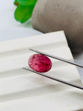 Pink Tourmaline Oval 14x10 mm Cabochon - Code D44 - Origin Congo mines - Weight 6.20 carats - Natural Tourmaline Cabs