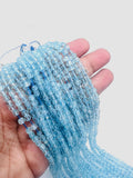 Blue Topaz CUBE Beads 4X4 mm Size - Top Quality, Length 40 cm - 100% Natural Blue Topaz Beads