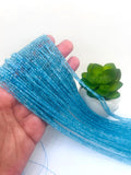 Blue Topaz CUBE Beads 2X2 mm Size - Top Quality, Length 40 cm - 100% Natural Blue Topaz Beads