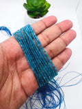 Apatite Faceted Cube Beads - 2X2 mm Size - Length 40 cm - Natural Apatite Box Beads