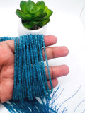 Apatite Faceted Cube Beads - 2X2 mm Size - Length 40 cm - Natural Apatite Box Beads