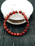 Red Rutile Round Bracelet • 8 mm Size • Code #A5 • AAA Quality • Natural Rutilated Quartz Bracelet