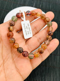 Multi Rutile Bracelet • 8 mm Size • Code #K4 • AAA Quality • Natural Rutilated Quartz Round Bracelet
