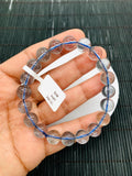 Blue Rutile Bracelet • 10 mm Size • Code #K8 • AAAA Quality • Natural Rutilated Quartz • Rutile Round Bracelet