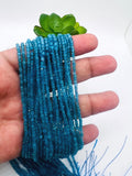 Apatite Faceted Cube Beads - 2X2 mm Size - Length 40 cm - Natural Apatite Box Beads