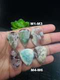Aqua Chalcedony Cabochon • Code M1- M6 • AAA Quality • Natural Aqua Chalcedony Cabs • Perfect for Jewelry Making • Wire Wrapping Stone