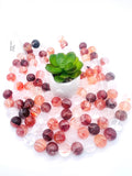 18mm Flower Quartz Round Beads – AAA Quality Gemstone Strand, origin Brazil. natural big size gemstone. Crystal flower Quartz.
