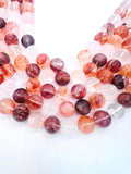 18mm Flower Quartz Round Beads – AAA Quality Gemstone Strand, origin Brazil. natural big size gemstone. Crystal flower Quartz.
