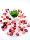 18mm Flower Quartz Round Beads – AAA Quality Gemstone Strand, origin Brazil. natural big size gemstone. Crystal flower Quartz.
