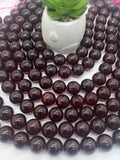 Hessonite Garnet Round 16mm Beads - AAA Quality Beads- Length 16 Inch, origin Mozambique