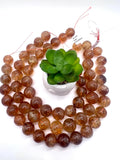 Citrine Round 20MM size beads, Good Quality, Natural Citrine, Madeira/brandy citrine. Big size round, origin Brazil