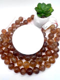 Citrine Round 20MM size beads, Good Quality, Natural Citrine, Madeira/brandy citrine. Big size round, origin Brazil