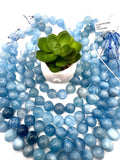 16MM Aquamarine Round Beads - AAA Quality - Length 40 cm- Natural Aquamarine from Brazil.
