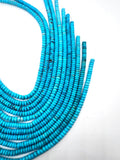 6 mm Turquoise Roundel Beads - AAA Quality - Origin America- Length 40 cm - Natural Turquoise Rondelle Beads