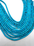 6 mm Turquoise Roundel Beads - AAA Quality - Origin America- Length 40 cm - Natural Turquoise Rondelle Beads