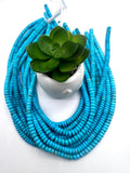 6 mm Turquoise Roundel Beads - AAA Quality - Origin America- Length 40 cm - Natural Turquoise Rondelle Beads