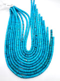 6 mm Turquoise Roundel Beads - AAA Quality - Origin America- Length 40 cm - Natural Turquoise Rondelle Beads