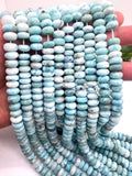 Larimar Roundel Beads 10 mm AAA Quality Length 40 cm Larimar Good Quality beads - Larimar Rondelle Beads